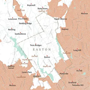 Fairfield Gallery: CT Fairfield Easton Vector Road Map