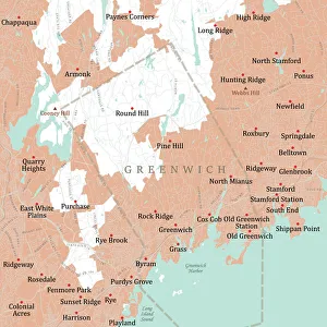 Fairfield Gallery: CT Fairfield Greenwich Vector Road Map