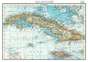 Top Sellers - Art Prints Gallery: Cuba map 1896