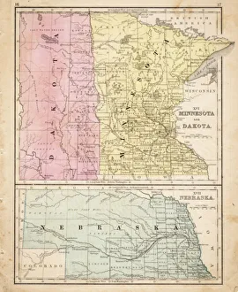 Dakota Missesota Nebraska map 1867 Dakota Missesota Nebraska map 1867