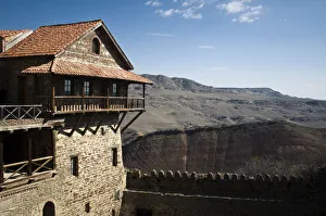 David Gareja Orthodox Monastery surrounded by arid mountains and desert, Kakheti Region David Gareja Orthodox Monastery surrounded by arid mountains and desert, Kakheti Region