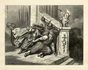 The death of Bluebeard, Fairy Tales of Charles Perrault The death of Bluebeard, Fairy Tales of Charles Perrault