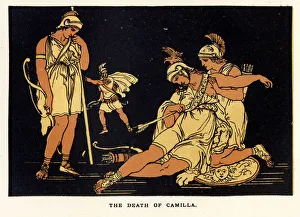 <b class=qtipBold><figcaption>Death of Camilla</figcaption></b><br>Death of Camilla a scene from Virgil's Aeneid.<br><em>© Duncan Walker</em> Death of Camilla