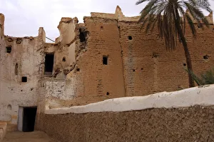 Decaying clay buildings in the old town of Ghadames, UNESCO world heritage, Libya Decaying clay buildings in the old town of Ghadames, UNESCO world heritage, Libya