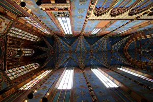 The decorated vaulted ceiling in St. Marys church The decorated vaulted ceiling in St. Marys church