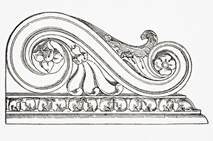 Decorative carving from Roman building, detail Decorative carving from Roman building, detail