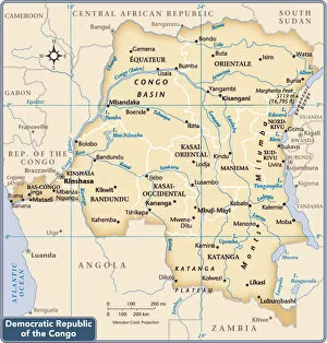 Maps Gallery: Democratic Republic of the Congo country map