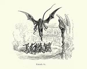 Art/gustave dore 1832 1883/demons overlooking trial combat knights Art/gustave dore 1832 1883/demons overlooking trial combat knights