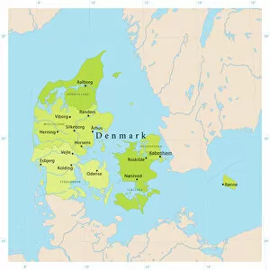 Denmark Gallery: Denmark Vector Map