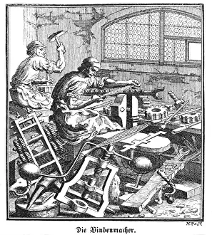 Der Windenmacher, copperplate engraving, Regensburger Staendebuch, 1698, Christoph Der Windenmacher, copperplate engraving, Regensburger Staendebuch, 1698, Christoph