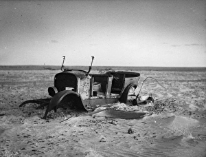 Desert Car Skeleton; Mail Truck, Australia Desert Car Skeleton; Mail Truck, Australia