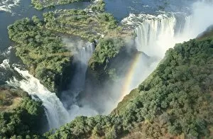 Mosi-oa-Tunya / Victoria Falls Gallery: Devils Cataract and Main Falls - Aerial View