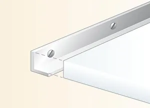 Digital illustration aluminium angle strip Digital illustration aluminium angle strip