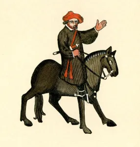 Prints of The Shipman, a character in The Canterbury Tales Canterbury Prints: The Shipman Print from Chaucer's Canterbury Tales