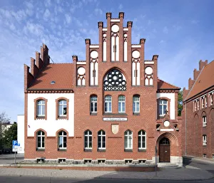 District Court, northern German red brick Gothic architecture, Pasewalk, Mecklenburg-Western Pomerania, Germany District Court, northern German red brick Gothic architecture, Pasewalk, Mecklenburg-Western Pomerania, Germany