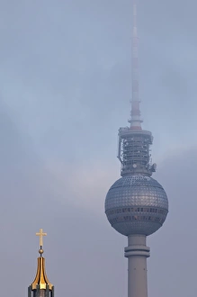 Dome cross of the Deutsches Historisches Museum, German Historical Museum, and tv tower Dome cross of the Deutsches Historisches Museum, German Historical Museum, and tv tower