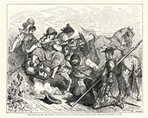 Don Quixote gazed with dubious and disconsolate eyes Don Quixote gazed with dubious and disconsolate eyes