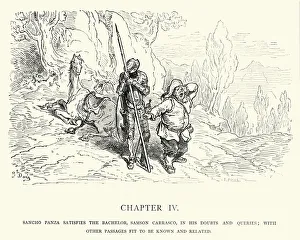 Don Quixote - Sancho Panza satisfies the bachelor, Samson Carra Don Quixote - Sancho Panza satisfies the bachelor, Samson Carra