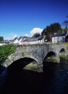 Donegal, Rathmelton, with Leenane Bridge over Lahill river, Ireland Donegal, Rathmelton, with Leenane Bridge over Lahill river, Ireland