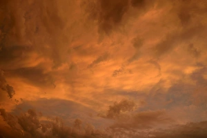 Dramatic clouds in the sky, after sunset, Baden-Wurttemberg, Germany Dramatic clouds in the sky, after sunset, Baden-Wurttemberg, Germany
