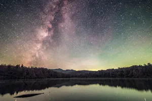<b class=qtipBold><figcaption>Dreaming of the Blue Ridge Mountains</figcaption></b><br>Dreaming of the Blue Ridge Mountains. An image of the Milky Way Galaxy rising above Price Lake located in Blowing Rock, NC.<br><em>© ROBERT LOE</em> Dreaming of the Blue Ridge Mountains