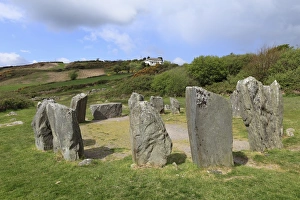 Drombeg Stone Circle, Megalithic culture, Glandore, Republic of Ireland, British Isles, Europe Drombeg Stone Circle, Megalithic culture, Glandore, Republic of Ireland, British Isles, Europe