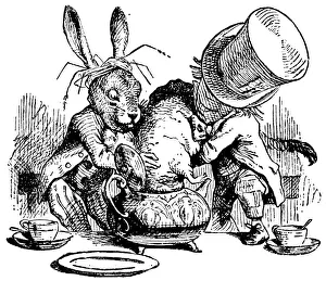Dunking Dormouse illustration, (Alices Adventures in Wonderland) Dunking Dormouse illustration, (Alices Adventures in Wonderland)