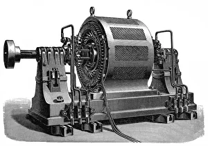 Dynamo generator, historical illustration Dynamo generator, historical illustration