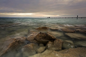 Early morning on the shores of Lake Constance near Altnau, Switzerland, Europe Early morning on the shores of Lake Constance near Altnau, Switzerland, Europe