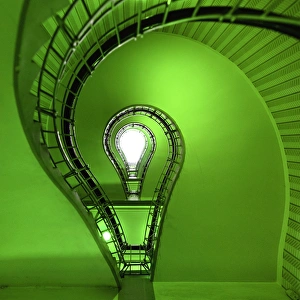 <b class=qtipBold><figcaption>Ecological light bulb near staircase</figcaption></b><br>Light bulb near spiral staircase, Germany.<br><em>© © 2012 NilsEisfeld</em> Ecological light bulb near staircase
