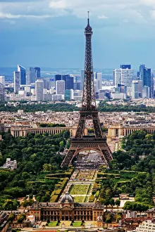 Eiffel Tower and La Defense, Paris, France Eiffel Tower and La Defense, Paris, France