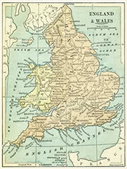 Maps Gallery: England and Wales map 1875