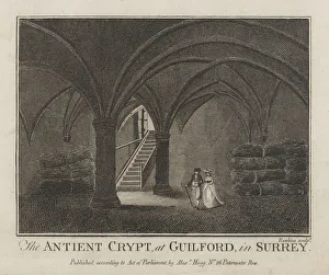 Engraving of The Ancient Crypt at Guilford, England Engraving of The Ancient Crypt at Guilford, England