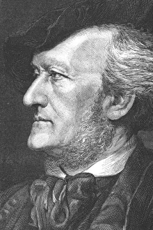 Engraving of composer Richard Wagner from 1875 Engraving of composer Richard Wagner from 1875