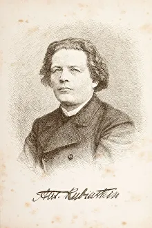 Engraving of russian composer Anton Rubinstein from 1882 Engraving of russian composer Anton Rubinstein from 1882