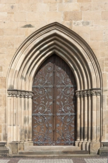 Entrance porch of the parish church of St John, 14th century, Osnabruck Entrance porch of the parish church of St John, 14th century, Osnabruck