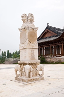 Entrance to rock carvings, Baodingshan, China Entrance to rock carvings, Baodingshan, China