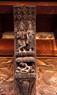 Kathmandu Valley Gallery: Erotic Wood Carvings, Pashupatinath Temple, Bhaktapur, Nepal