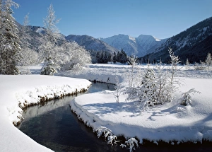 Estergebirge and Kleine Ammer from Ettaler Weidmoos, Upper Bavaria, Bavaria, Germany Estergebirge and Kleine Ammer from Ettaler Weidmoos, Upper Bavaria, Bavaria, Germany