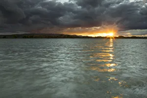 Evening mood near Markelfingen on Lake Constance, Baden-Wuerttemberg, Germany, Europe Evening mood near Markelfingen on Lake Constance, Baden-Wuerttemberg, Germany, Europe