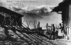 <b class=qtipBold><figcaption>Evening Shadows</figcaption></b><br>circa 1900: Evening shadows on the mountainside at Schruns. (Photo by Hulton Archive/Getty Images) Evening Shadows