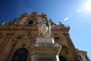 The facade of Church of San Pietro, Modica, Sicily The facade of Church of San Pietro, Modica, Sicily