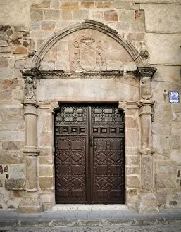 Facade with the entrance door of the Capellan house of the Bernardas nuns in Almagro Facade with the entrance door of the Capellan house of the Bernardas nuns in Almagro