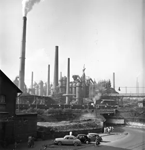 A factory at Saarbrucken in the Saar, Germany A factory at Saarbrucken in the Saar, Germany
