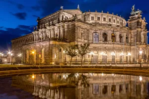 Famous opera house, the Semperoper in Dresden Famous opera house, the Semperoper in Dresden