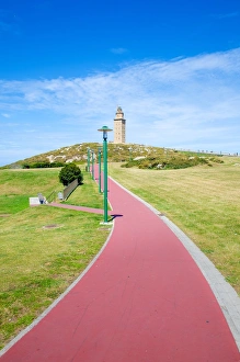 The famous Torre de Hercules at summer The famous Torre de Hercules at summer