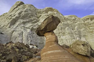 Fanciful toadstool shape of eroded sandstone, Utah Fanciful toadstool shape of eroded sandstone, Utah