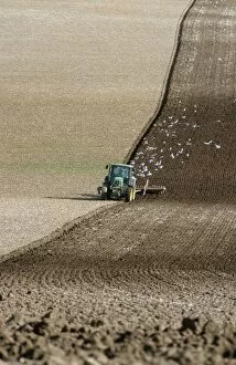 Images Dated 4th July 2006: Farmer Ploughing His Spring Crops