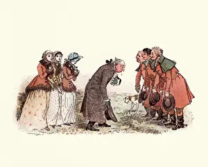 Father thanking his daughters rescuers, 19th Century Father thanking his daughters rescuers, 19th Century