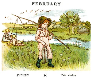 <b class=qtipBold><figcaption>February - Kate Greenaway, 1884</figcaption></b><br>From the Kate Greenaway Almanack for 1884, an illustration for the month of February. The Almanack for 1884 by Kate Greenaway was published by George Routledge & Sons of London and New York.<br><em>© Linda Steward</em> February - Kate Greenaway, 1884